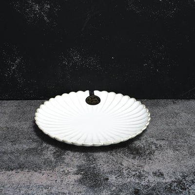 Table Matters - White Scallop - 8 inch Rice Plate