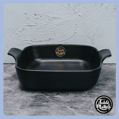Table Matters - Black Cast - 9.5 inch Square Baking Dish with Handles