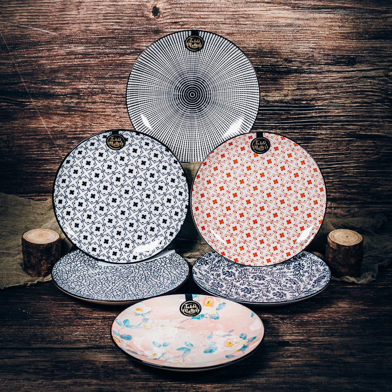 Table Matters - Bundle Deal - Assorted 8 inch Rice Plate - Set of 6