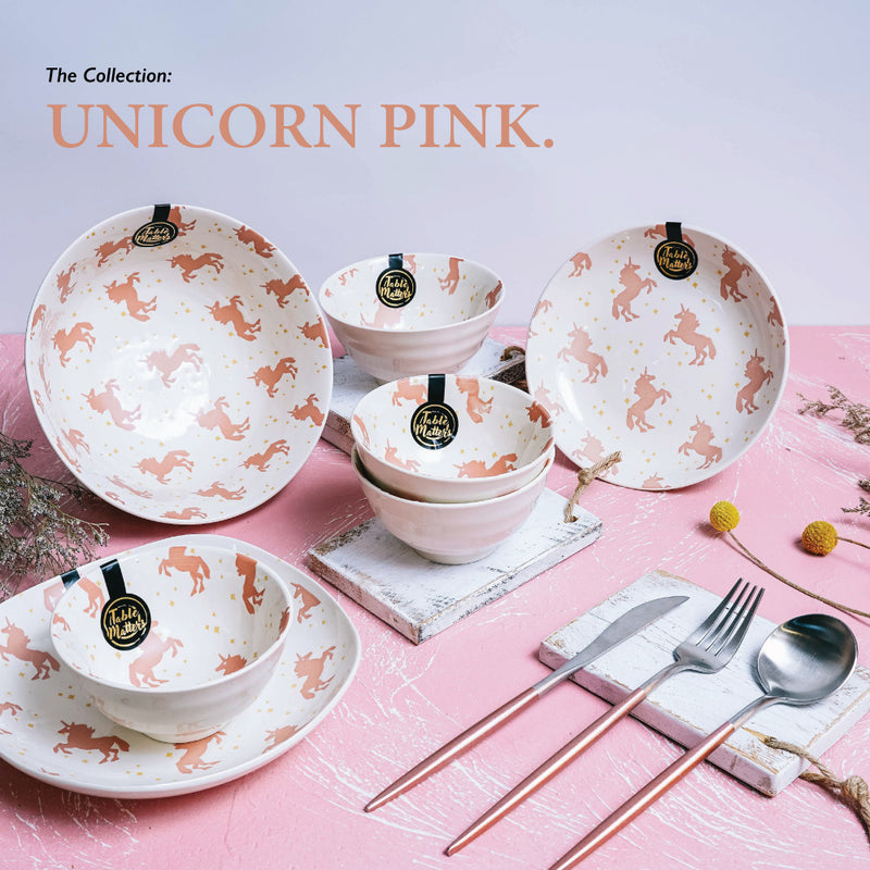 Table Matters - Bundle Deal - Unicorn Pink Collection 5PCS Dining Set