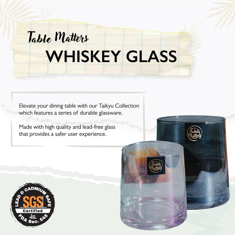 Table Matters - Bundle Deal - Taikyu Amber Pitcher + 2 Amber Whiskey Glass + 2 Scandi Cup Coaster - Set of 5