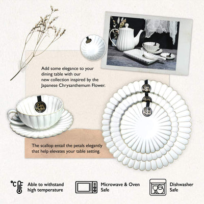 Table Matters - Bundle Deal - White Scallop Drinkware - Set of 5
