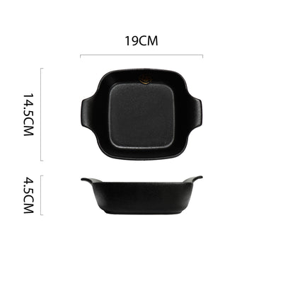 Table Matters - Black Cast - 7.5 inch Square Baking Dish with Handles