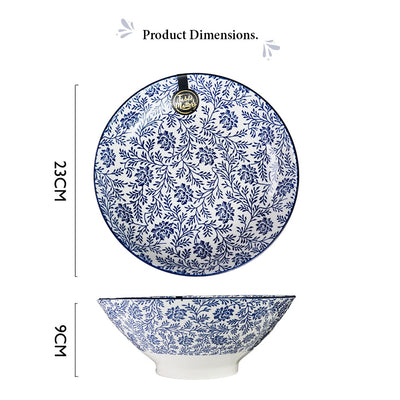 Table Matters - Floral Blue - 7 inch / 9 inch Ramen Bowl