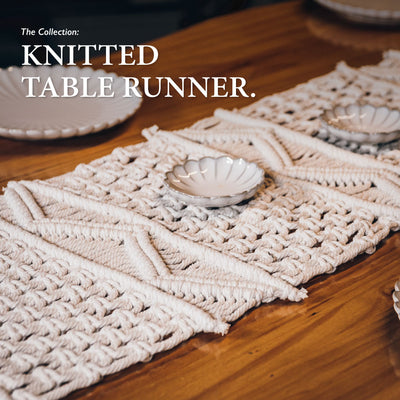 Table Matters - Cluster Knitted Table Runner