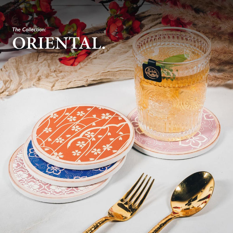 Table Matters - ORIENTAL Cup Coaster-Kusatsu - Set of 2
