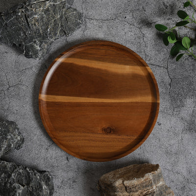 Table Matters - SHIBUMI 10 Inch Wooden Round Plate | Acacia Plate