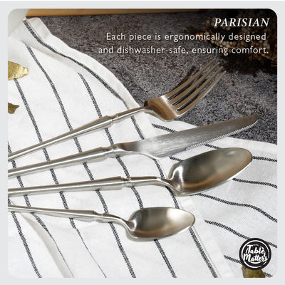 Table Matters - Parisian 4 Piece Stainless Steel Cutlery Set (Silver)