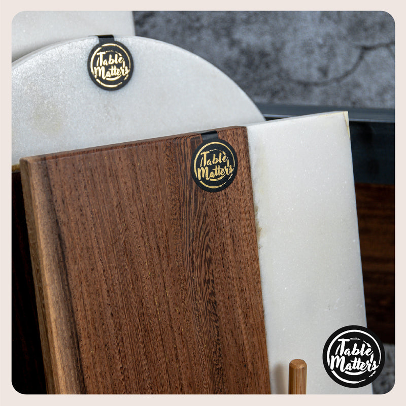 Table Matters - SCANDI - White Stone Wood Rectangular Cheese Board