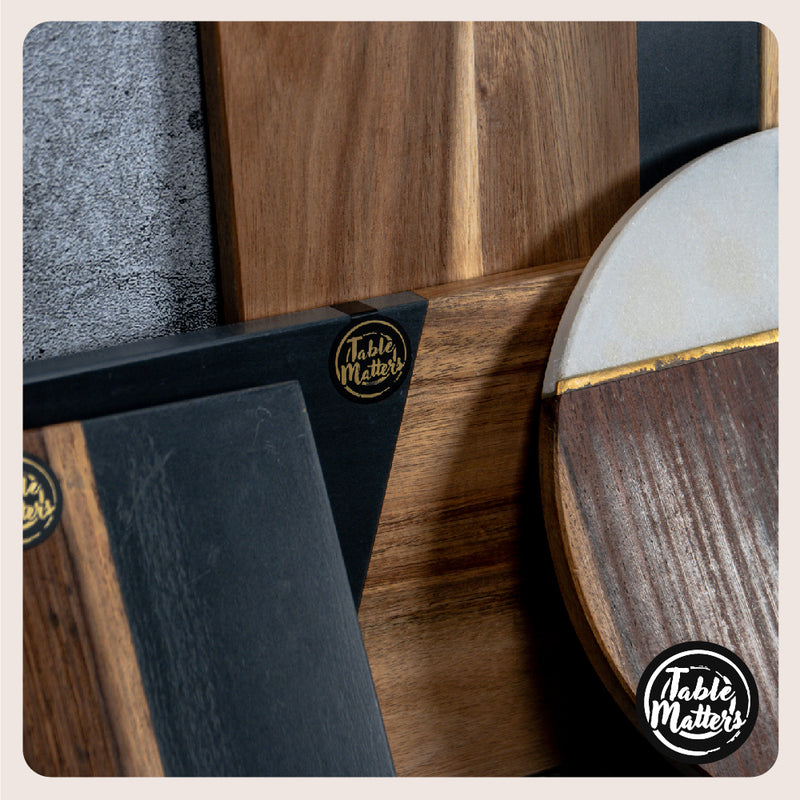 Table Matters - SCANDI - Black Stone Wood Rectangular Cheese Board