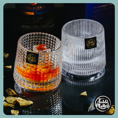 Table Matters - TAIKYU Cube Rocking Whiskey Glass - 160ml