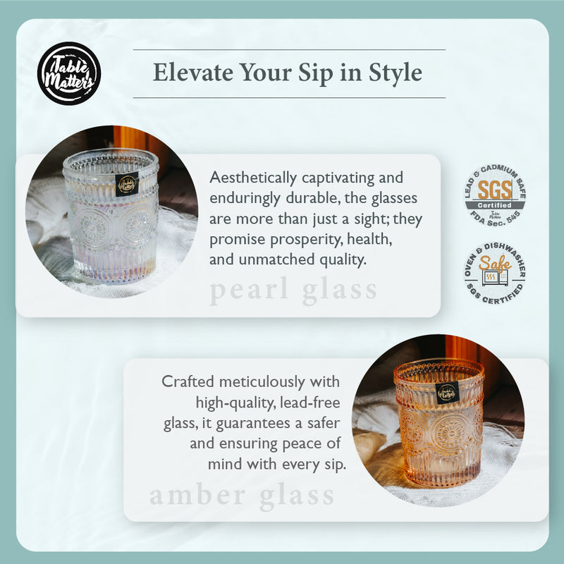 Table Matters - TAIKYU Amber Lace Drinking Glass - 400ml