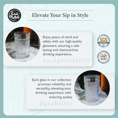Table Matters - TAIKYU Pearl Lace Drinking Glass - 400ml