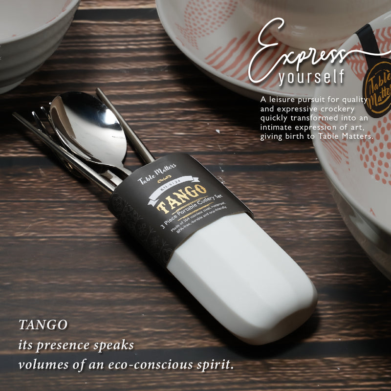 Table Matters - Tango 3 Piece Portable Cutlery Set (Black)