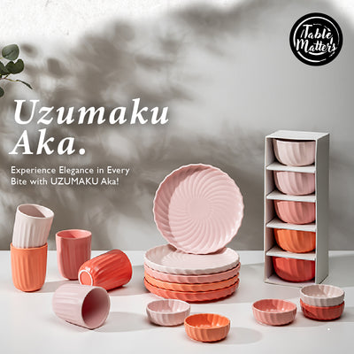 Table Matters - UZUMAKU Aka - 4.25inch Rice Bowl (Box Set of 5)