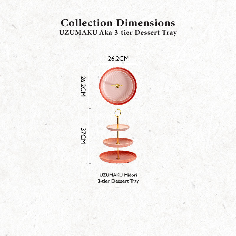 Table Matters - UZUMAKU Aka - 3.45 inch Round Saucer (Box Set of 5)