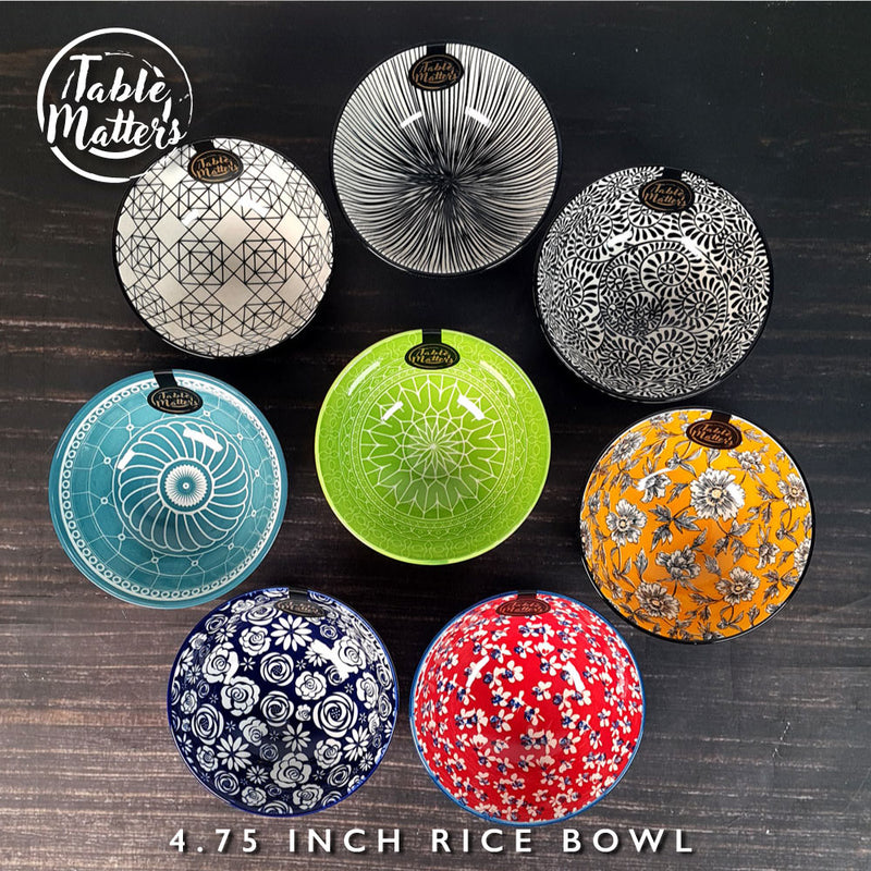 Table Matters - Bundle Deal - Mystery Box - 4.75 inch Rice Bowl - Set of 4 - Randomly Picked