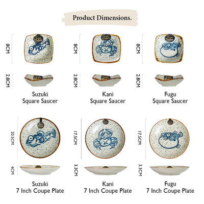 Table Matters - Bundle Deal For 6 - Japanese Coupe Plate and Saucer 12PCS Set