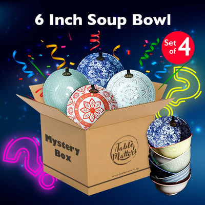 Table Matters - Mystery Box - 6 inch Soup Bowl - Set of 4 - Randomly Picked