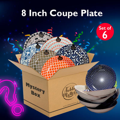 Table Matters - Mystery Box - 8 inch Coupe Plate - Set of 6 - Randomly Picked
