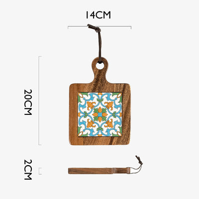 Table Matters - Acacia Tile Pot Coaster Collection | Solid Acacia Wood | Real Premium Tiles