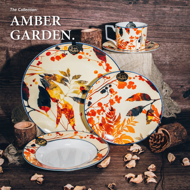 Table Matters - Amber Garden - Tea Cup and Saucer