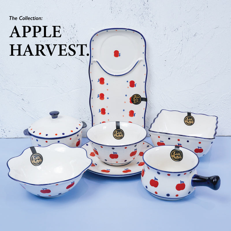 Table Matters - Apple Harvest - Hand Painted 8 inch Rice Plate