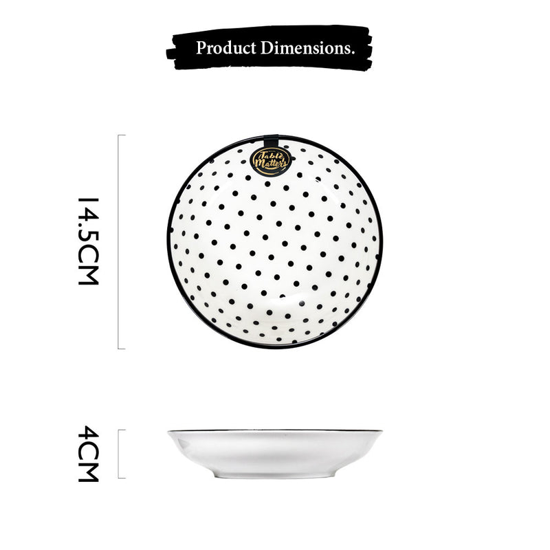 Table Matters - BonBon Dots - 5.5 inch Coupe Dessert Plate