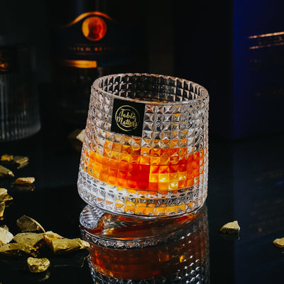 Table Matters - Bundle Deal - Cube Rocking Whiskey Glass & Coaster Set