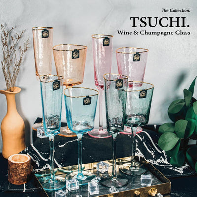 Table Matters - TSUCHI Blue Champagne Glass - 200ml