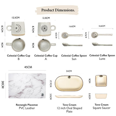 Table Matters - Assorted Celestial 16PCS Coffee Time Set