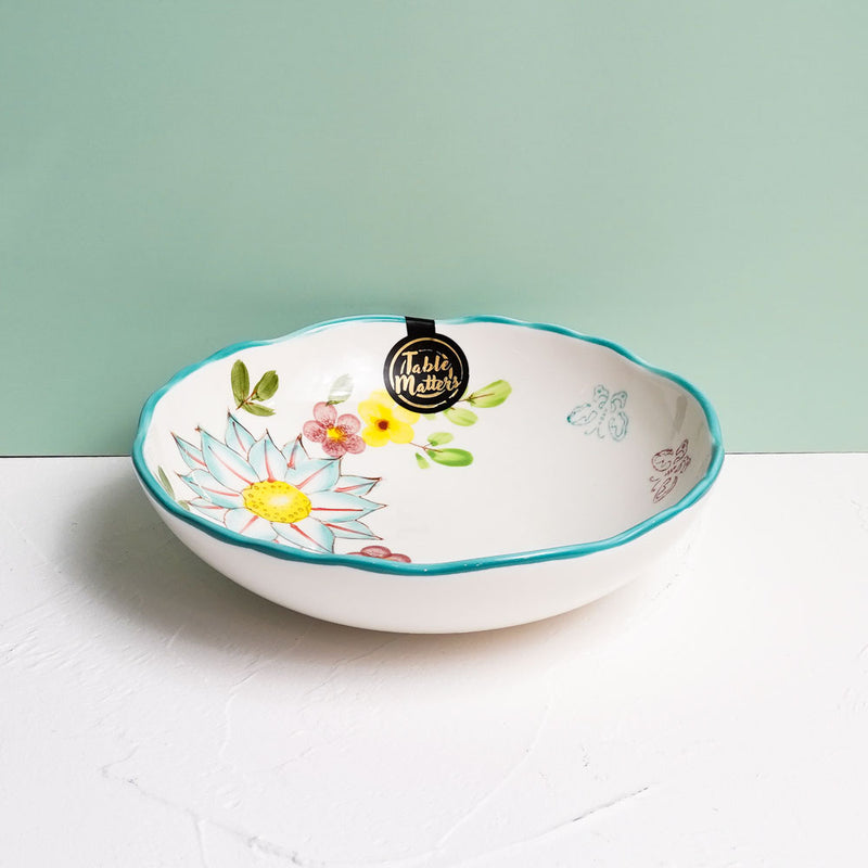 Table Matters - Dawnlight Garden - Hand Painted 7.5 inch Scallop Bowl