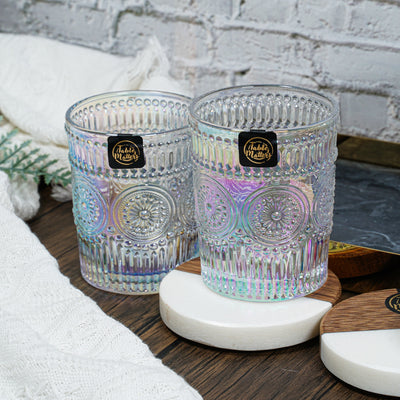 Table Matters - Bundle Deal - Marble and Pearl Lace Glass 9PCS Set