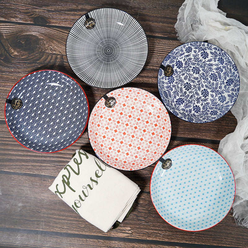 Table Matters - Bundle Deal  - Assorted 8 inch Coupe Plate - Set of 5