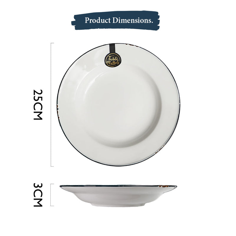 Table Matters - Enamel Blue - 10 inch Dinner Plate
