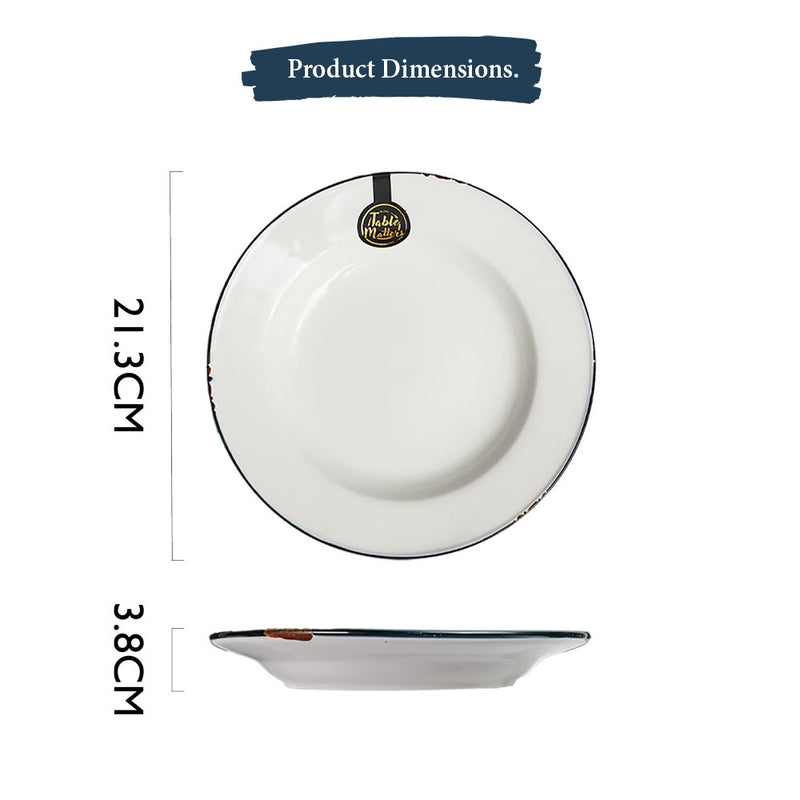 Table Matters - Enamel Blue - 8.5 inch Soup Plate