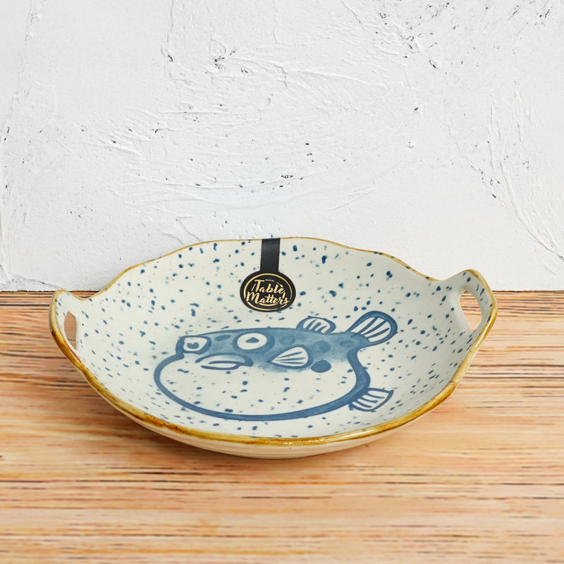 Table Matters - FUGU - 8.5 inch Round Plate with Handles