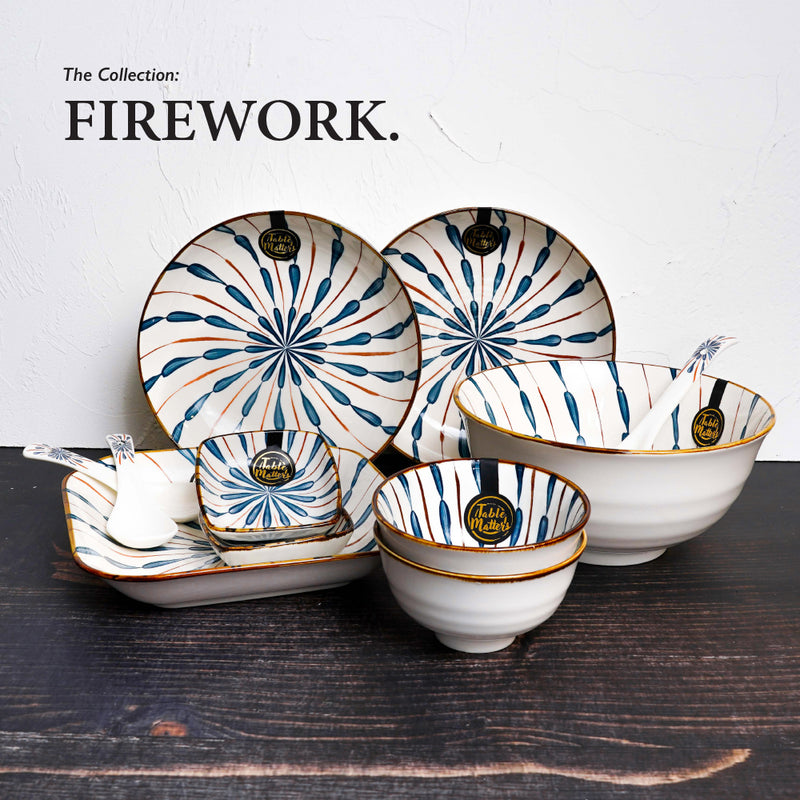 Table Matters - Firework - 9.2 inch Round Plate with Handles
