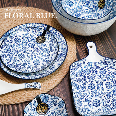 Table Matters - Bundle Deal - Floral Blue 10PCS Dining Set