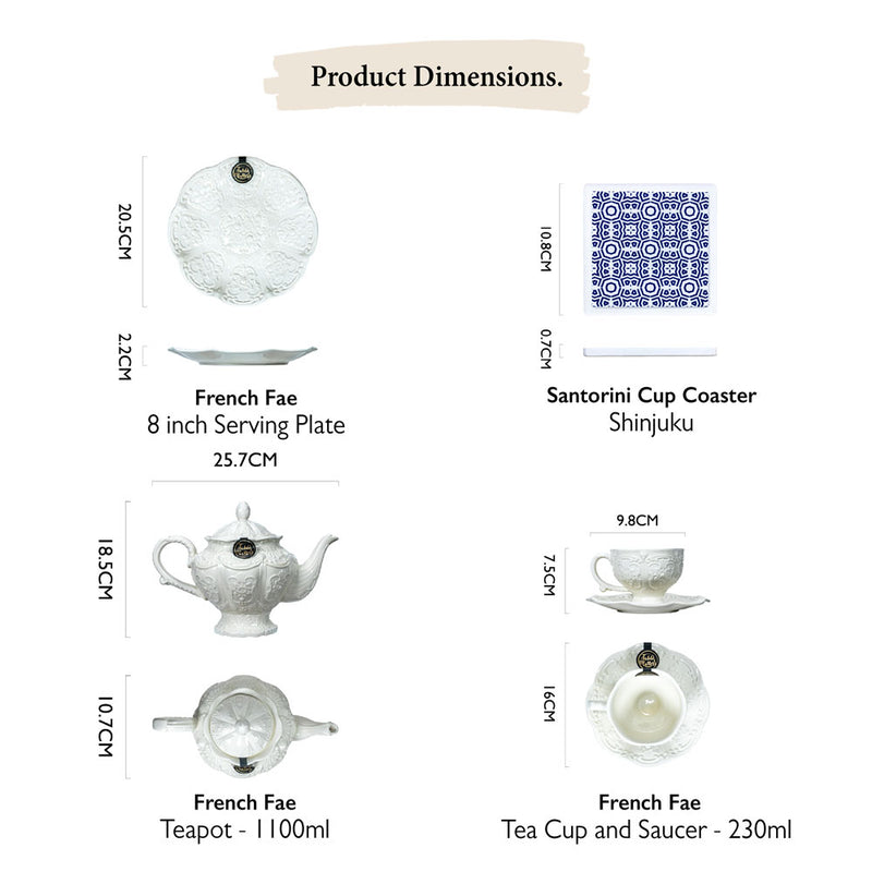 Table Matters - Bundle Deal - French Fae 9PCS Teatime Set