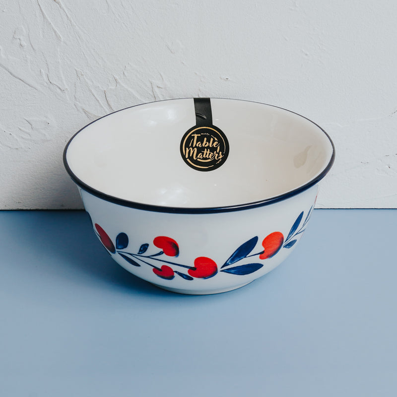 Table Matters - Holiday Berry - Hand Painted 6 inch Soup Bowl