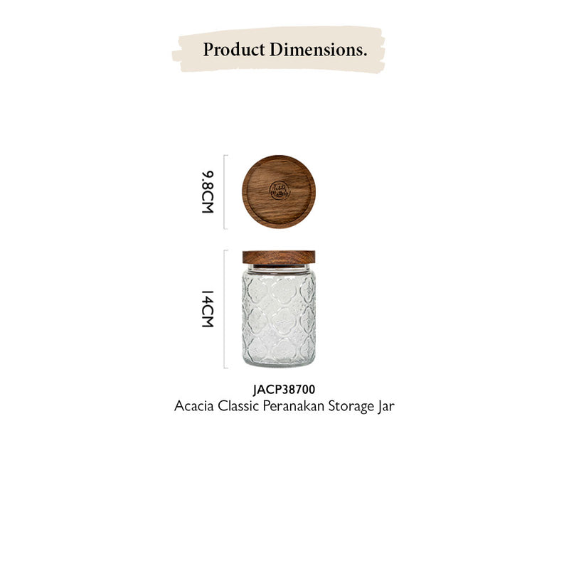 Table Matters - TAIKYU Acacia Classic Airtight Peranakan Storage Jar