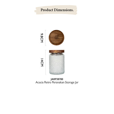Table Matters - TAIKYU Acacia Airtight Retro Peranakan Storage Jar
