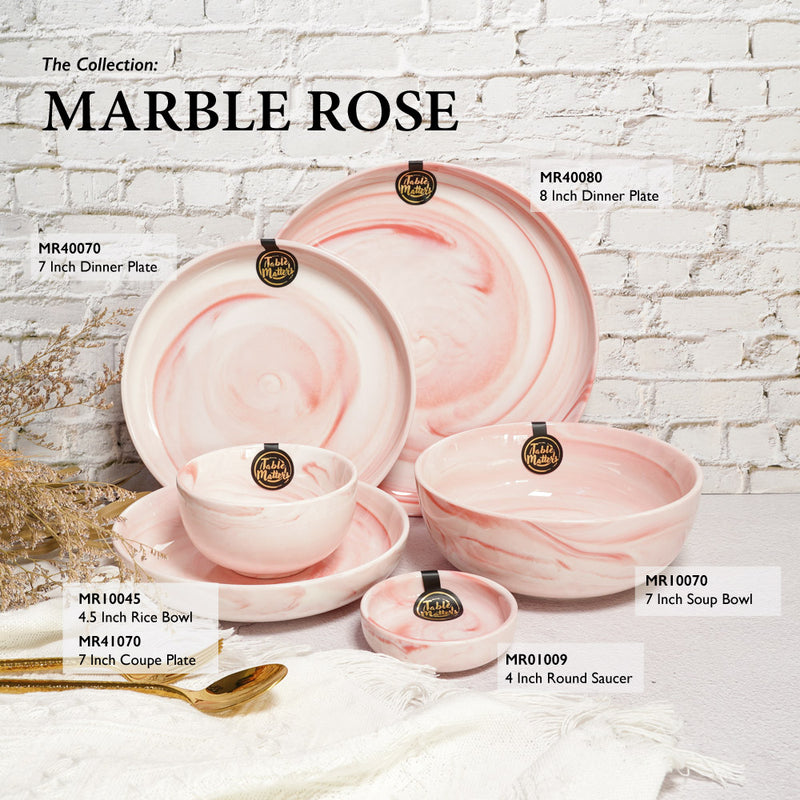 Table Matters - Marble Rose - 4 inch Round Saucer