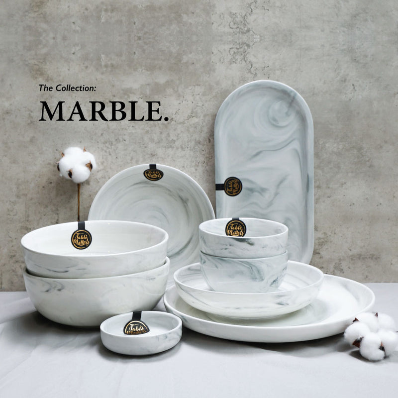 Table Matters - Bundle Deal For 4 - Marble 22PCS Dining Set