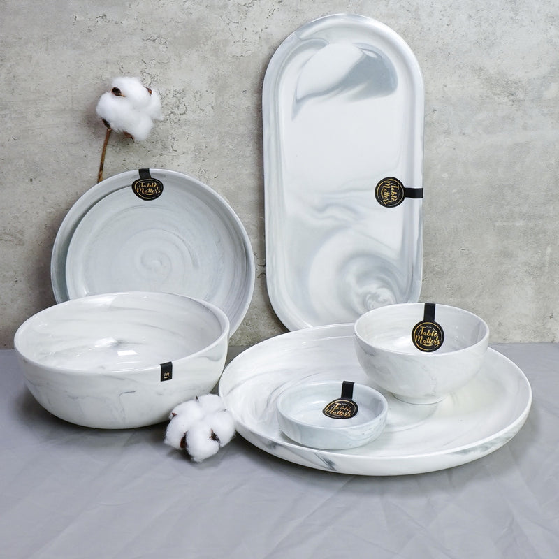 Table Matters - Marble - Oval Shaped Plate