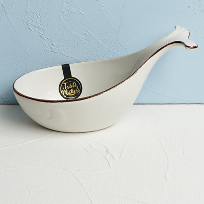 Table Matters - Nautical White - 8.5 inch Whale Serving Bowl