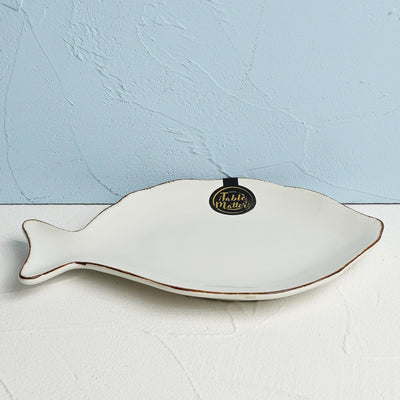 Table Matters - Nautical White - 8 inch Fish Serving Plate