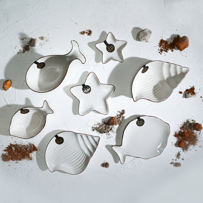 Table Matters - Nautical White - 6 inch Starfish Plate