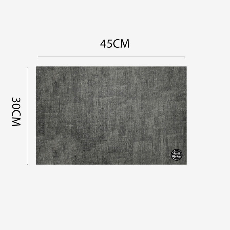 Table Matters - Patches Placemat - Grey (PVC Leather)